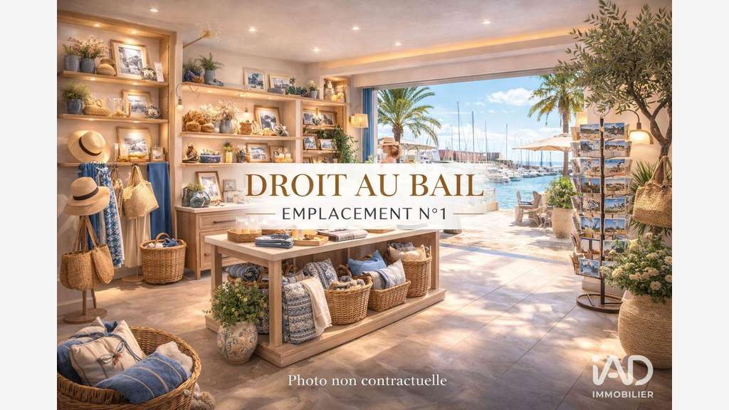 Droit au bail boutique 40m² empl N°1 à Gruissan