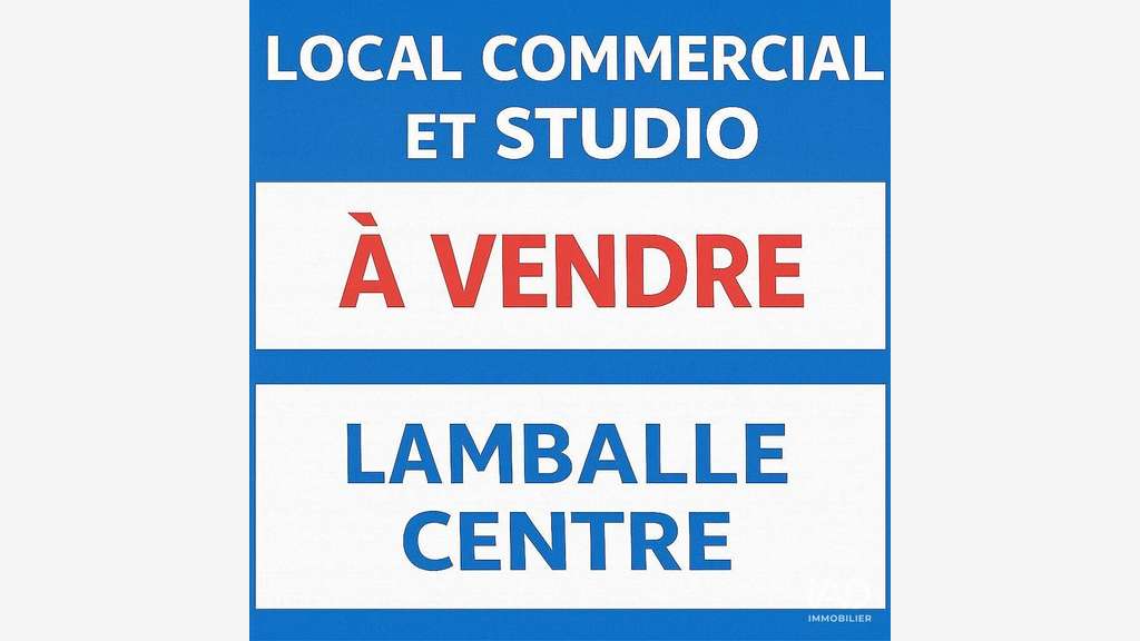 Vente local commercial + studio à Lamballe centre