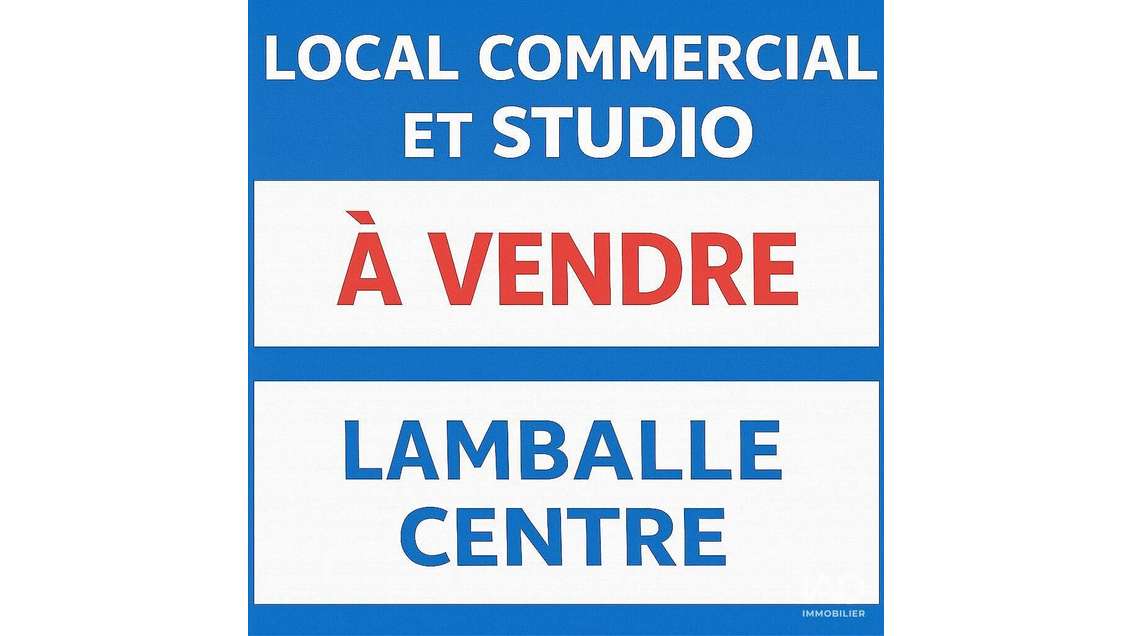 Vente local commercial + studio à Lamballe centre