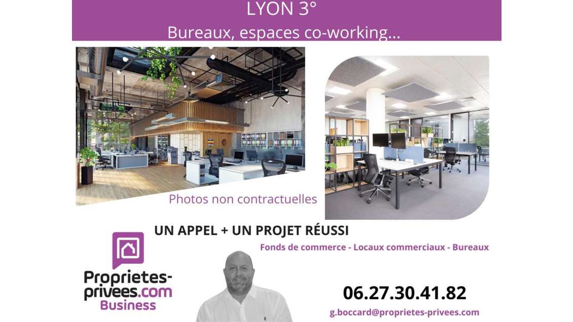 Vente espace coworking de 175m² à Lyon 69003
