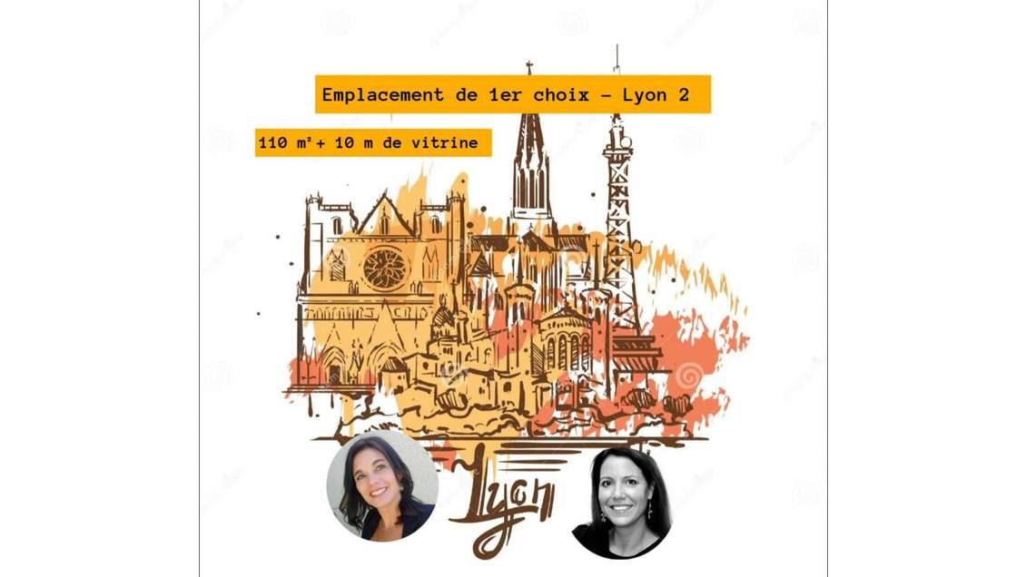 Vente jolie boutique 110m² à Lyon 2e