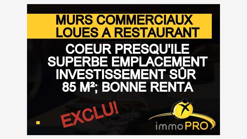 Vente murs commerciaux loués restaurant 85m² Lyon
