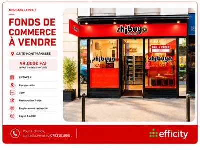 Cession droit au bail Locaux commerciaux - Boutiques à Paris 14e
