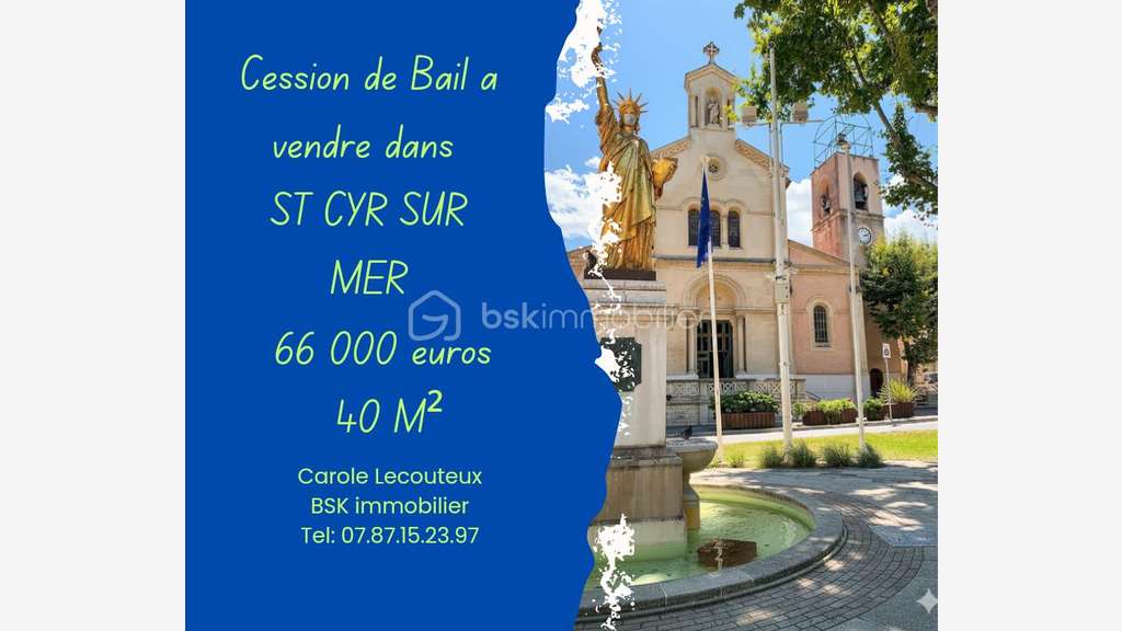 Cède bail local commercial 40m² Saint-Cyr-sur-Mer