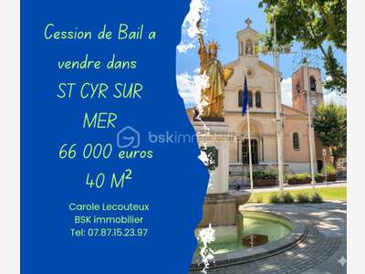Cède bail local commercial 40m² Saint-Cyr-sur-Mer