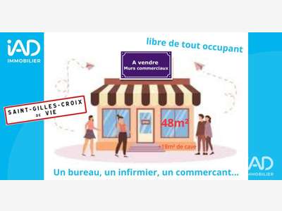 Vente boutique 48m² à Saint-Gilles-Croix-de-Vie