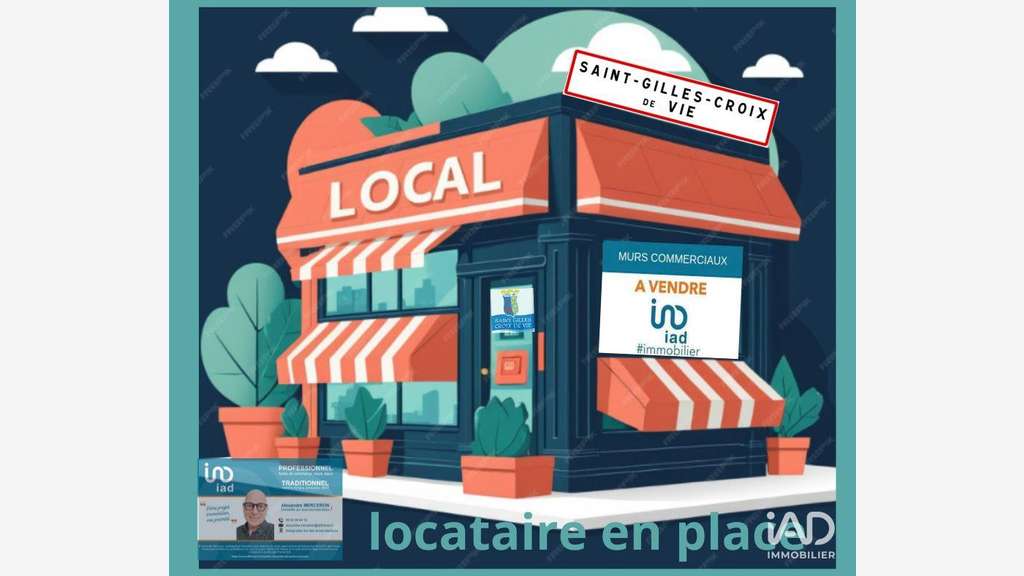 Vente boutique 48m² à Saint-Gilles-Croix-de-Vie