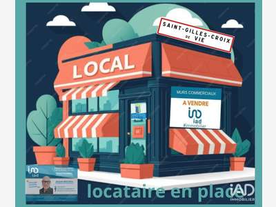 Vente boutique 48m² à Saint-Gilles-Croix-de-Vie