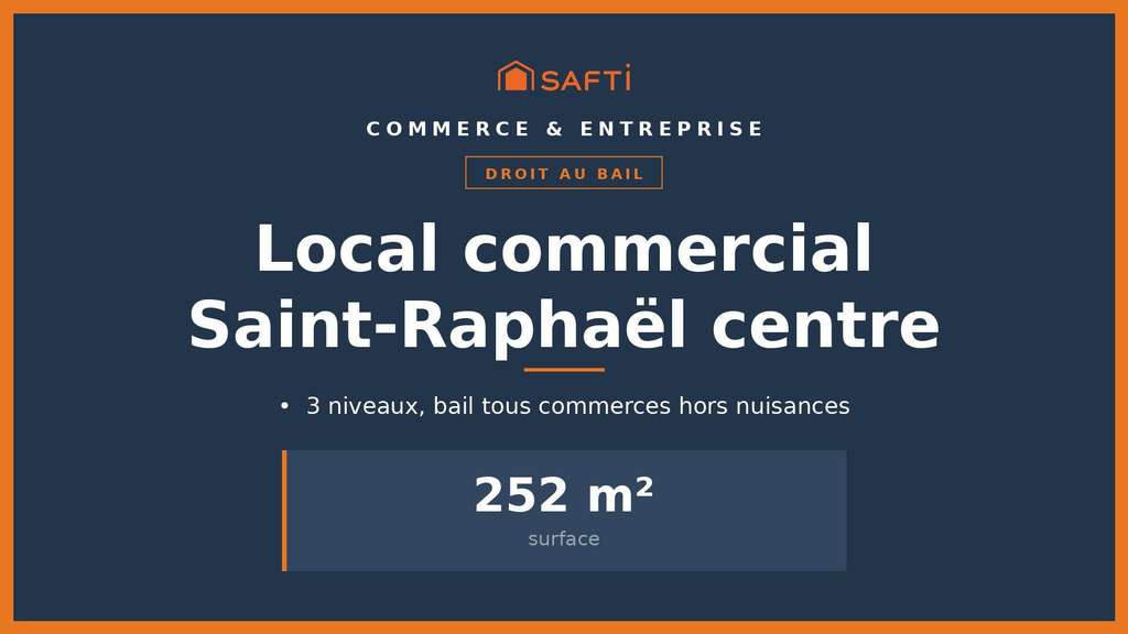 Droit au bail 252m² en cœur de Saint-Raphaël