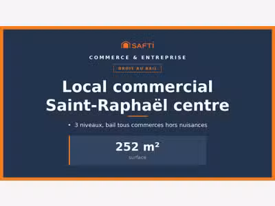 Droit au bail 252m² en cœur de Saint-Raphaël