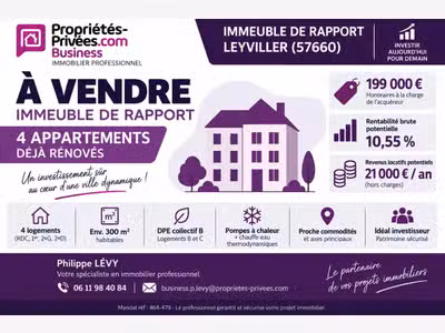 Immeuble de rapport 4 appartements à Leyviller