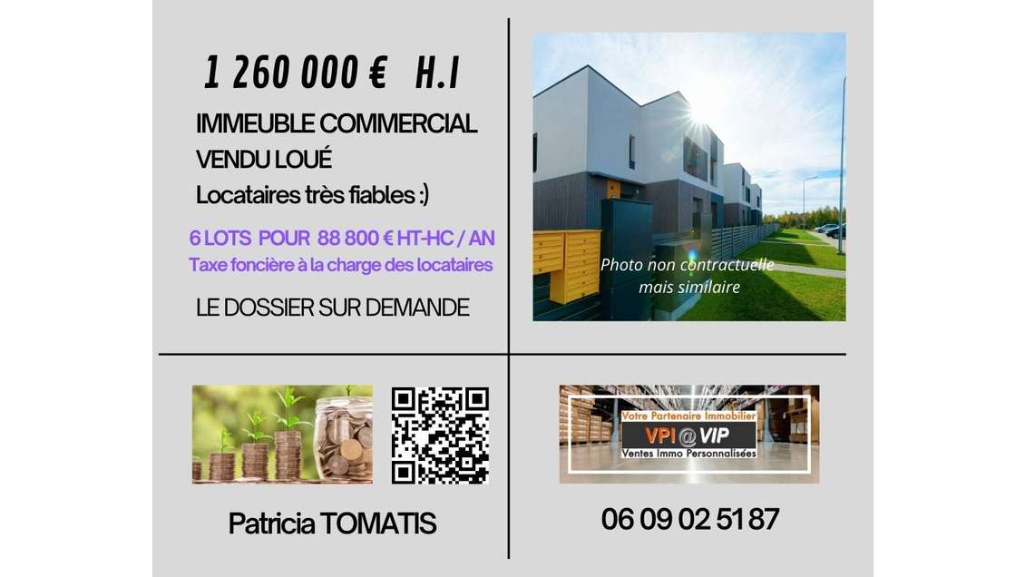 Immeuble de rapport six lots loués Vergéze