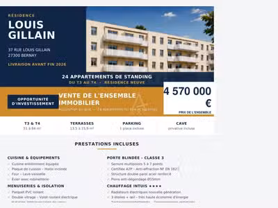 À vendre immeuble proche centre et gare de Bernay