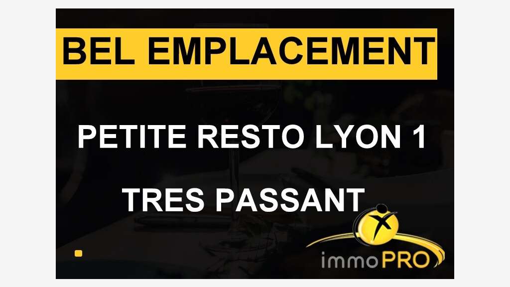Vend local de 27m² très bel emplacement sur Lyon 1