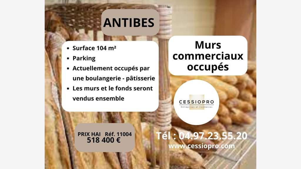Murs commerciaux occupés  à vendre à Antibes