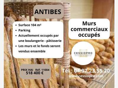 Murs commerciaux occupés  à vendre à Antibes