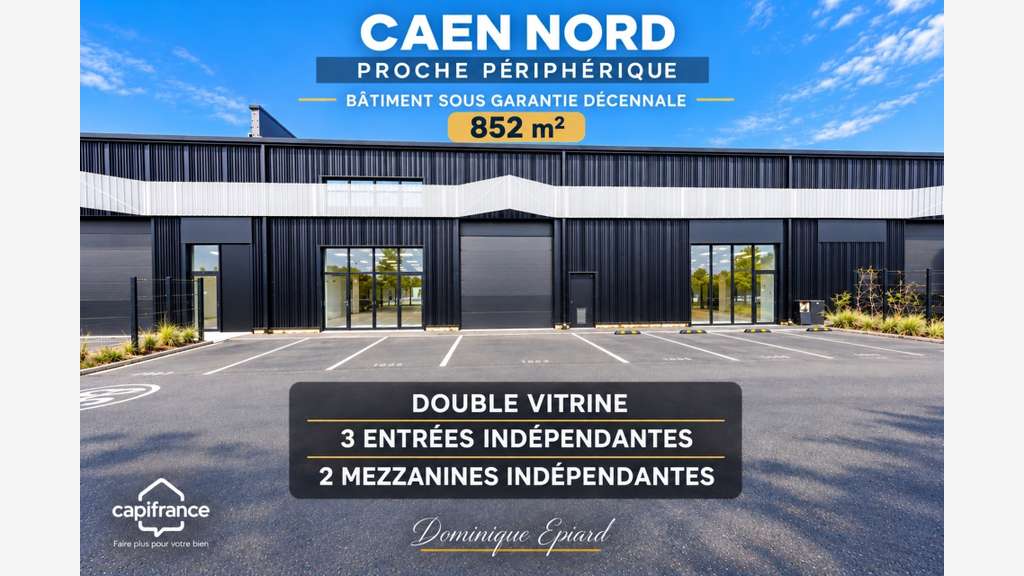 Local d'activité 852 m² sous garantie décennale - 