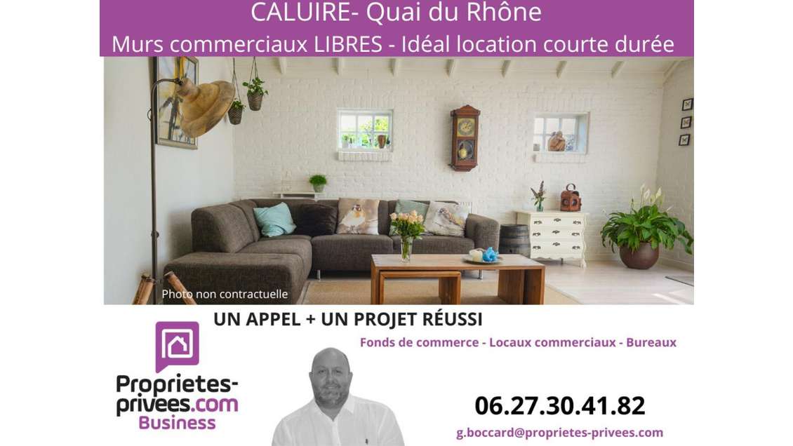 AV murs commerciaux libres 45m² à Caluire-et-Cuire