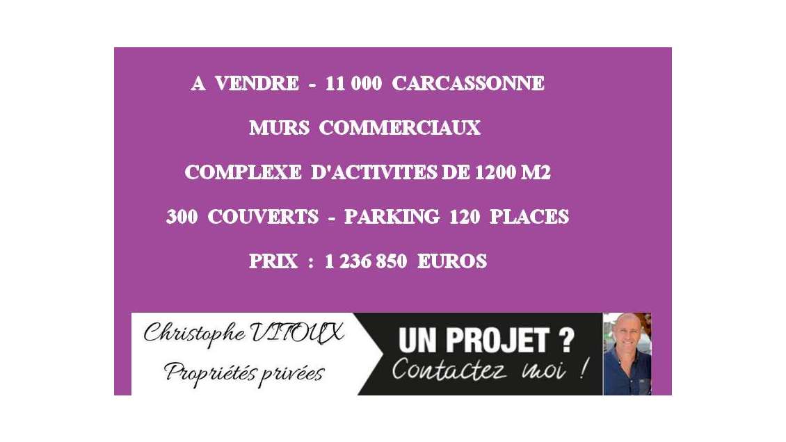 AV complexe d'activités 1200m² à Carcassonne