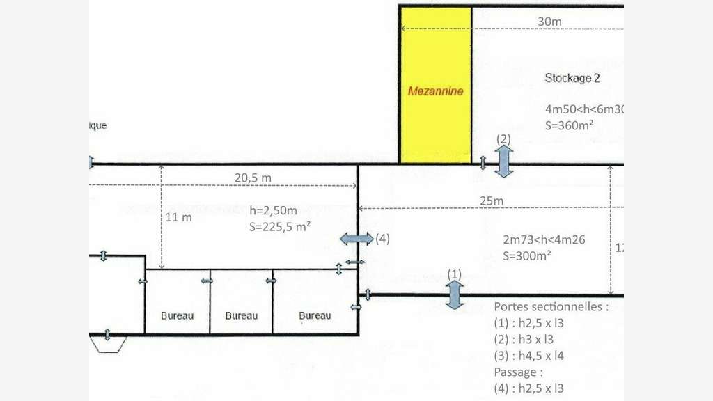 AV bâtiment ind. 1190m² Champigny sous Varennes