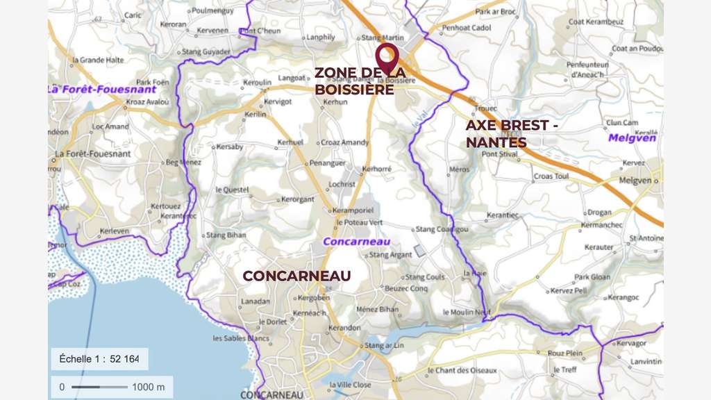 AV terrain d'activité 4266m² Concarneau empl strat