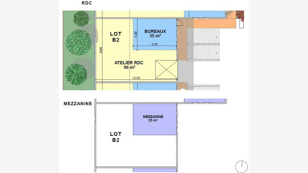 Vente local d'activité 486m² ZAC Décines-Charpieu