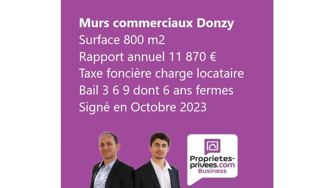 AV murs commerciaux loués de 800m² à Donzy