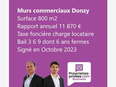 AV murs commerciaux loués de 800m² à Donzy