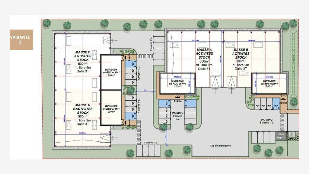 Bâtiment indépendant 2500m² à vendre à Genas