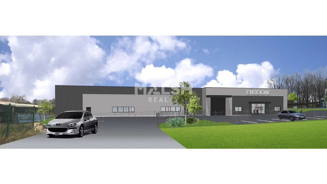 Bâtiment neuf 1247m² à vendre ou louer à Guéreins