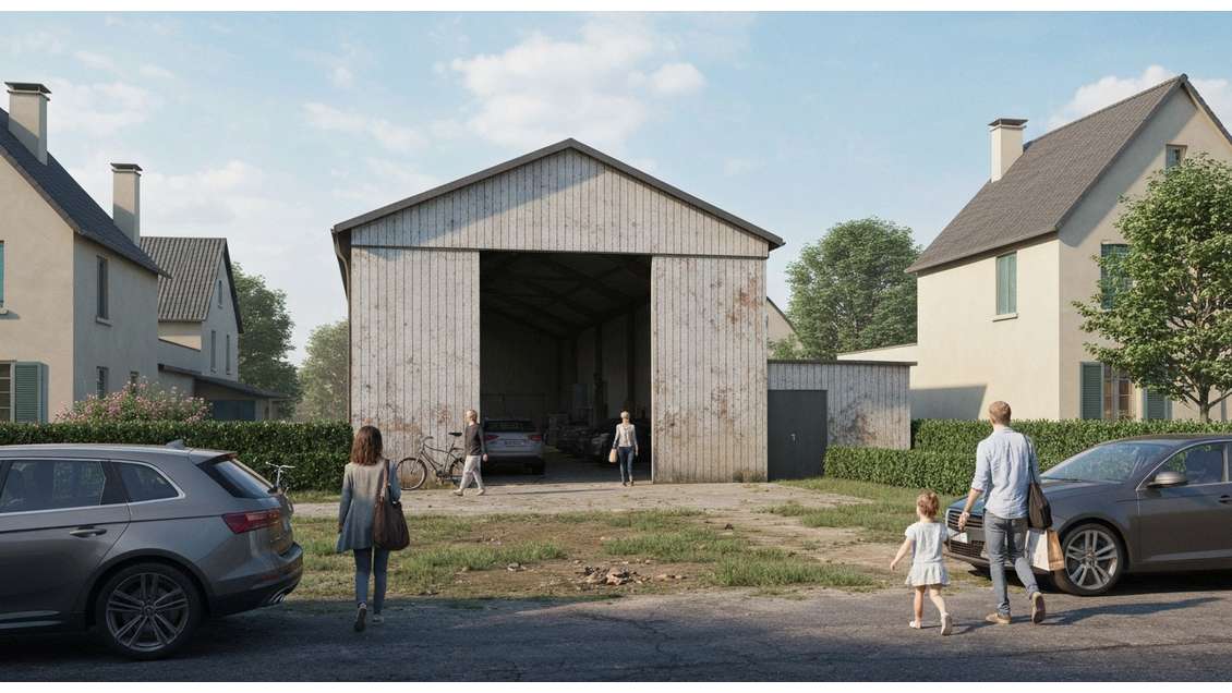 AV hangar 90m² terrain 662m² quartier calme Ingré
