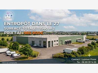 Vente entrepôt 1544m² avec bureaux à La Saussaye