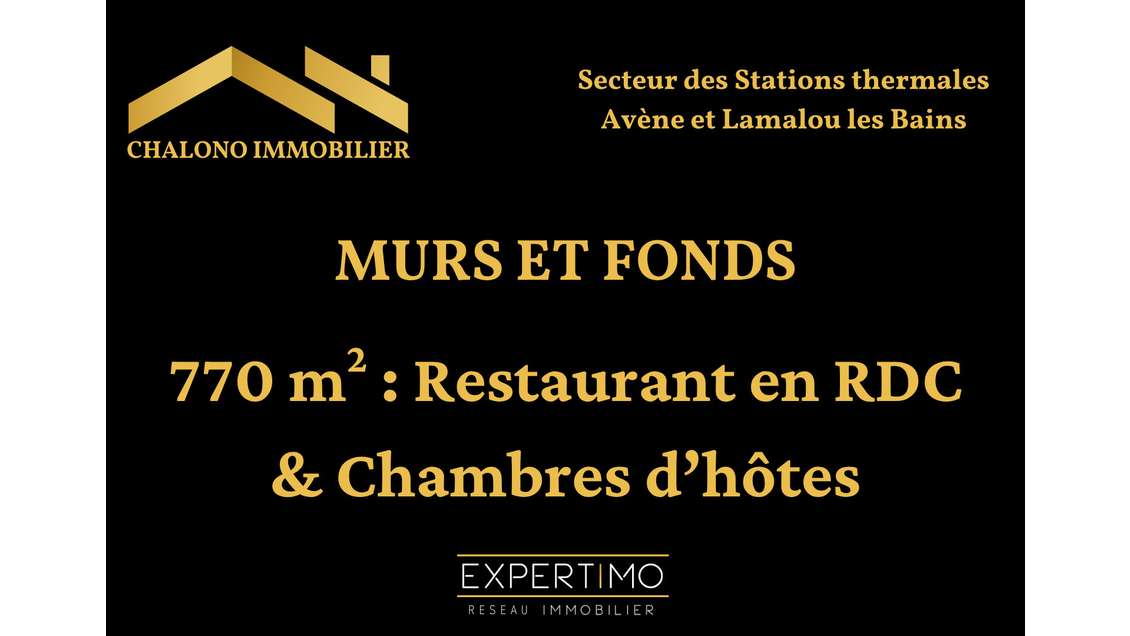 AV immeuble avec restaurant 770m² Le Bousquet-d'Or