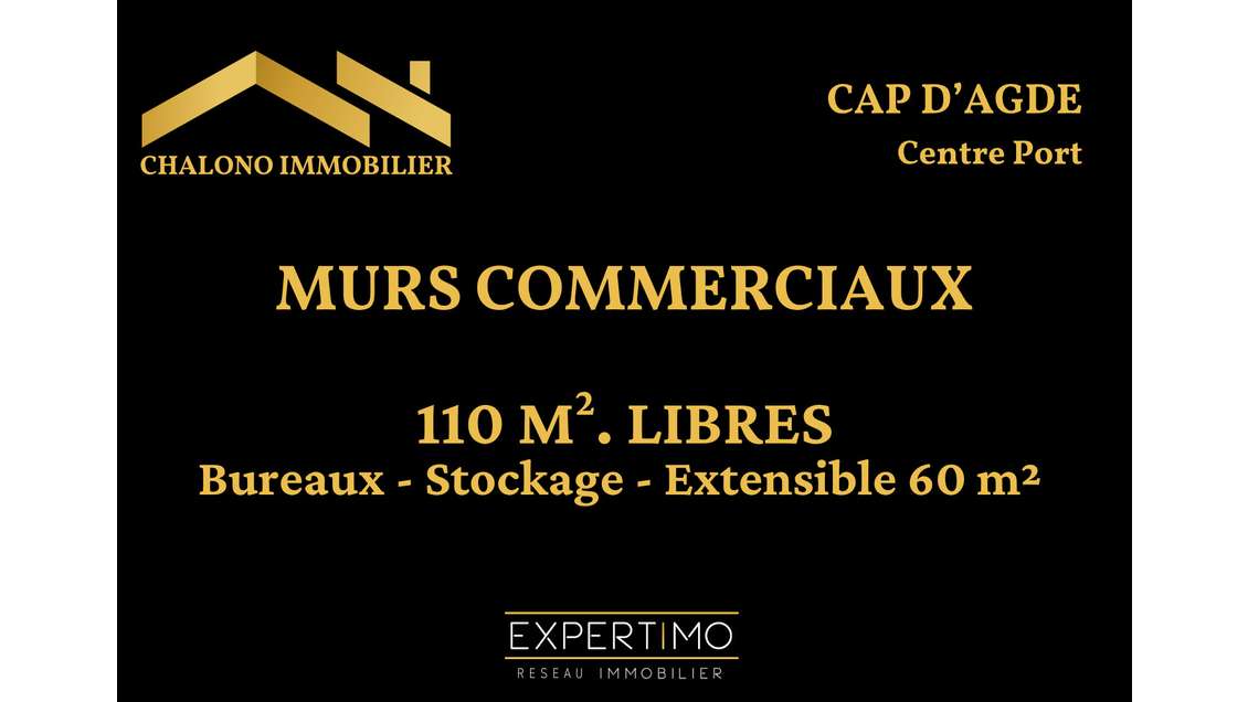 DEPT 34 - LE CAP D'AGDE, CENTRE PORT. MURS COMMERC