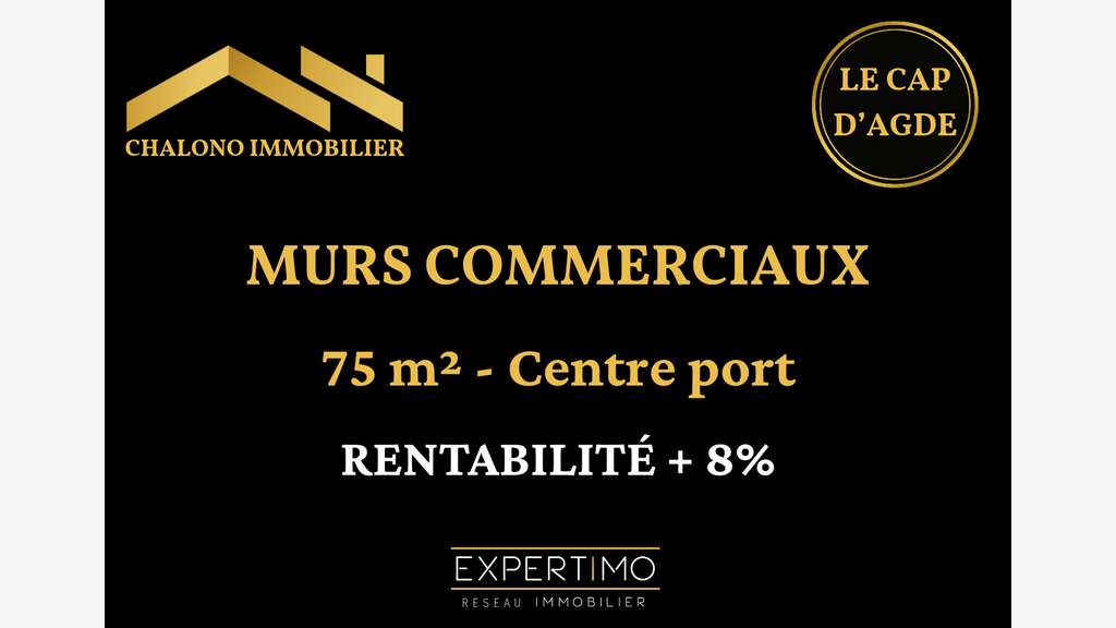 DEPT 34 - LE CAP D'AGDE. MURS COMMERCIAUX LOUÉS
