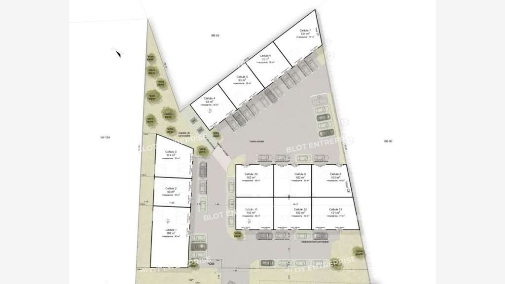 A vendre locaux d'activités 161m² Les Sorinières