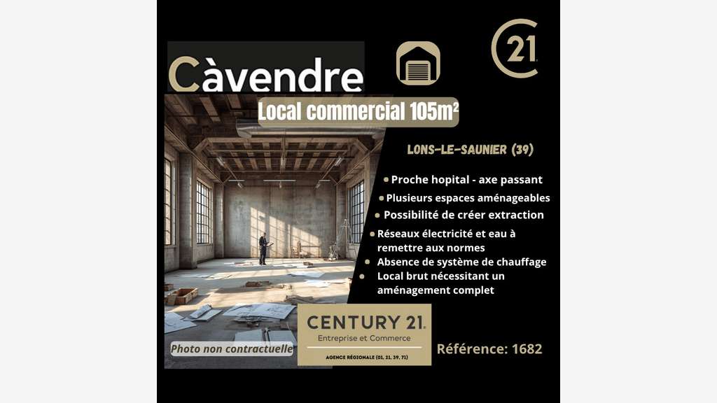 A vendre local d'activité à Lons Le Saunier d'une