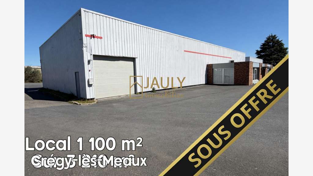 Local industriel loué 1100m² sur 3210m² ZI Meaux