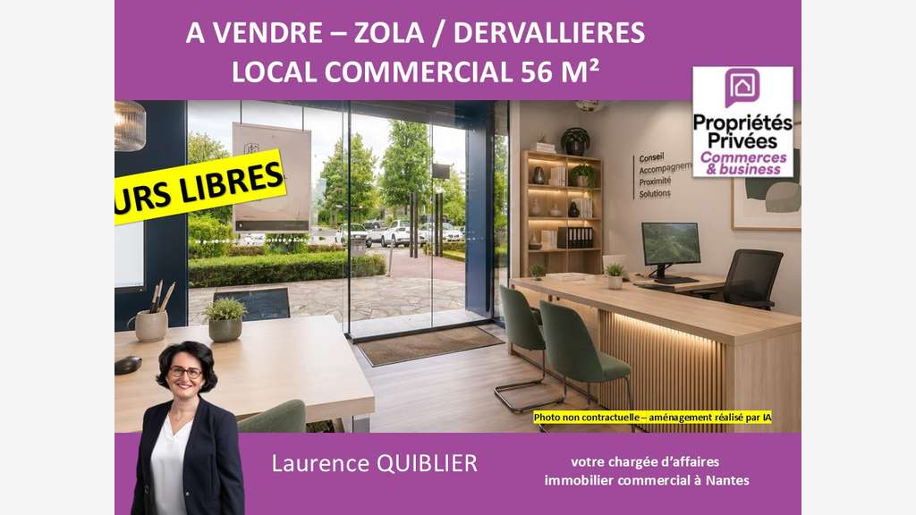 44100 NANTES - MURS COMMERCIAUX LIBRES 56 m² ZOLA