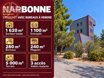 AV entrepôt bureaux 1620m² ZI La Coupe Narbonne