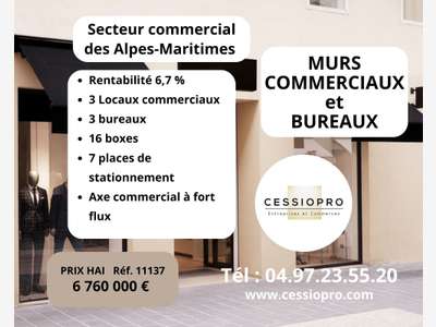 Vente murs commerciaux loués sur Nice