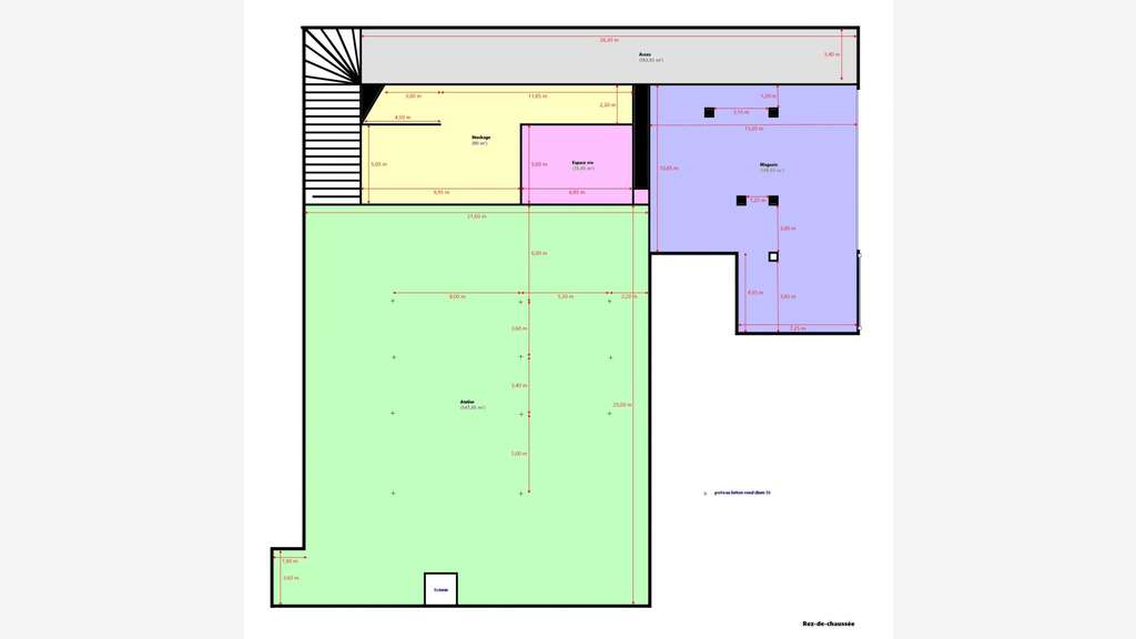 Vente murs commerciaux 1957m² parking Nice centre