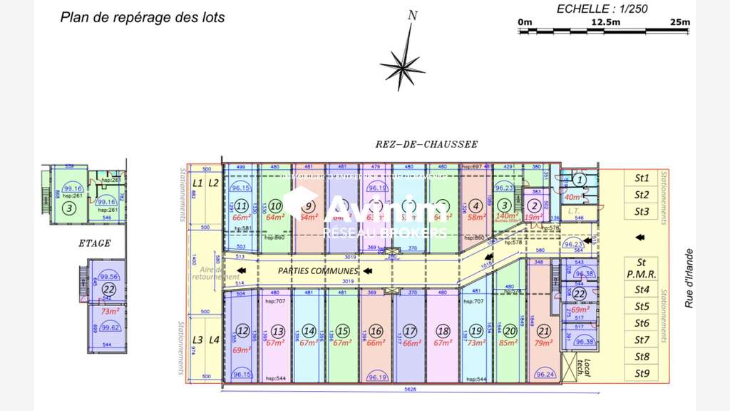 Locaux de 19m² à 140m² à vendre à Orange A7