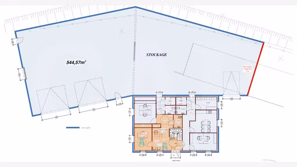 A vendre local d’activité neuf de 796m² à Plérin