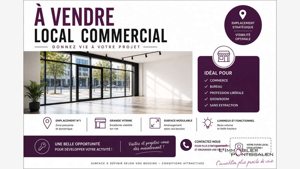 PONTARLIER : MURS COMMERCIAUX PLEIN CENTRE VILLE