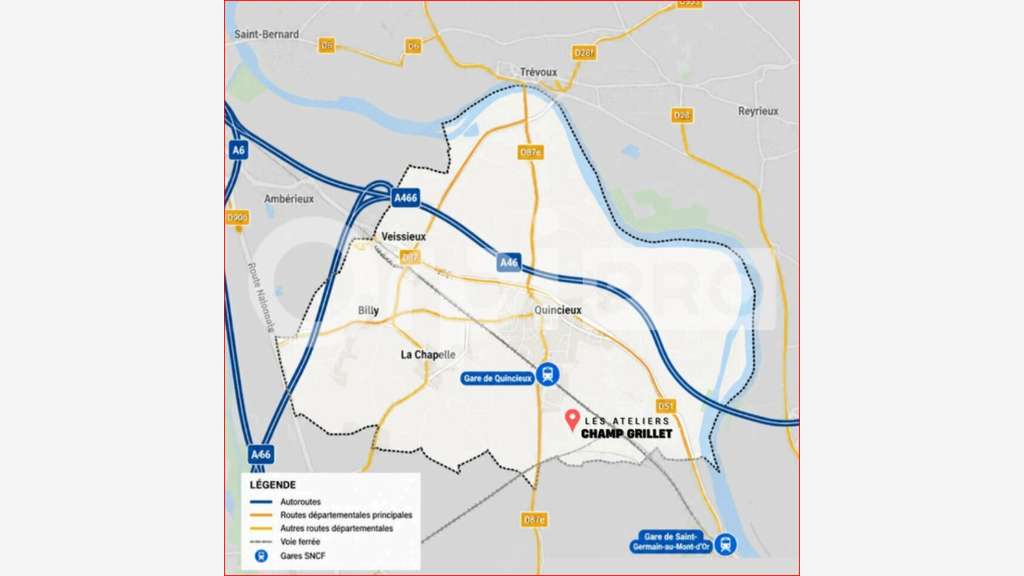Vente local d'activité de 138m² à Quincieux
