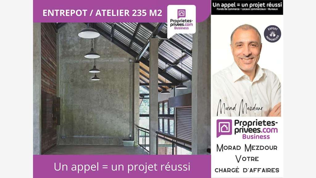 Vente entrepôt 150m² Roubaix proche voie rapide