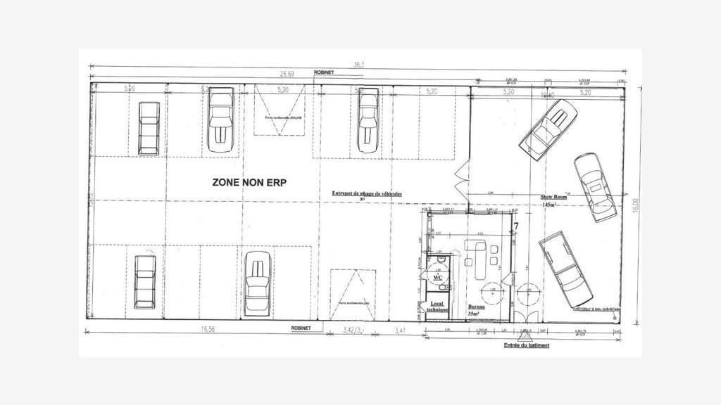 Vente local d'activité 750m² à St-Aubin-du-Cormier