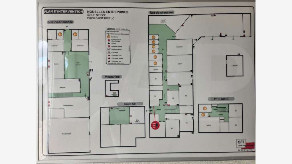 A vendre locaux 700m² ZA Chaptal à Saint-Brieuc