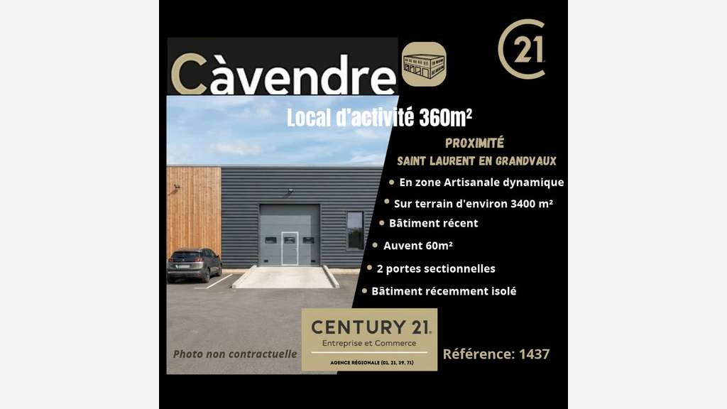 Local d'activité 360m² - zone artisanale p